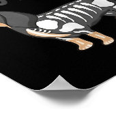 I Love Her Boo Bees Funny Halloween Dachshund Ween Poster (Ecke)