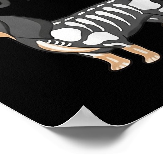 I Love Her Boo Bees Funny Halloween Dachshund Ween Poster (Ecke)