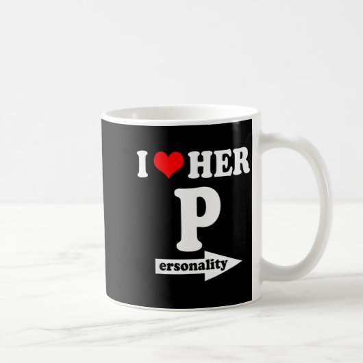 I Love Her Ity Funny Valentine's Day Couple Matchi Kaffeetasse (Rechts)