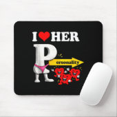 I Love Her Ity Funny Valentine's Day Couple Matchi Mousepad (Mit Mouse)