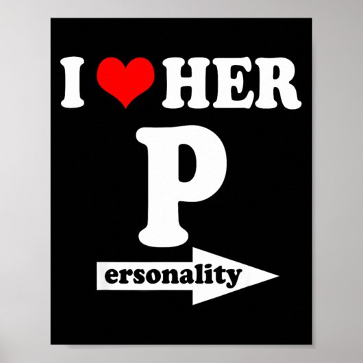 I Love Her Ity Funny Valentine's Day Couple Matchi Poster (Vorne)