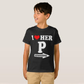 I Love Her Ity Funny Valentine's Day Couple Matchi T-Shirt (Vorne ganz)