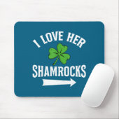 I Love Her Shamrocks St. Patrick's Day Couple Outf Mousepad (Mit Mouse)