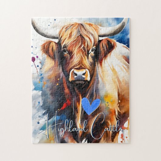 i love Highland Cattle Puzzle (Vertikal)