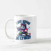 I Love Hippos And Ice Hockey Funny Ice Hockey Play Kaffeetasse (Links)