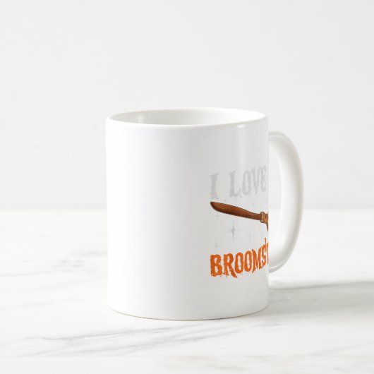 I Love His Broomstick I Love Her Pumpkins Couples Kaffeetasse (VorderseiteRechts)