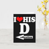 I Love His Dedication Funny Valentine's Day Couple Karte (Gelbe Blume)