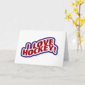 I Love Hockey Karte (Gelbe Blume)