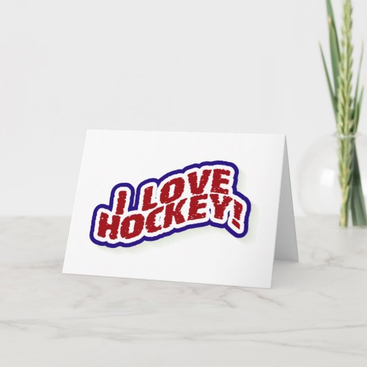 I Love Hockey Karte (Vorderseite)