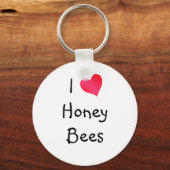 I Love Honey Bees Schlüsselanhänger (Vorderseite)