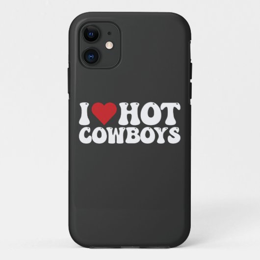 I Love Hot Cowboys Case-Mate iPhone Hülle (Rückseite)