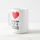 I love hot dogs kaffeetasse (Vorderseite Links)