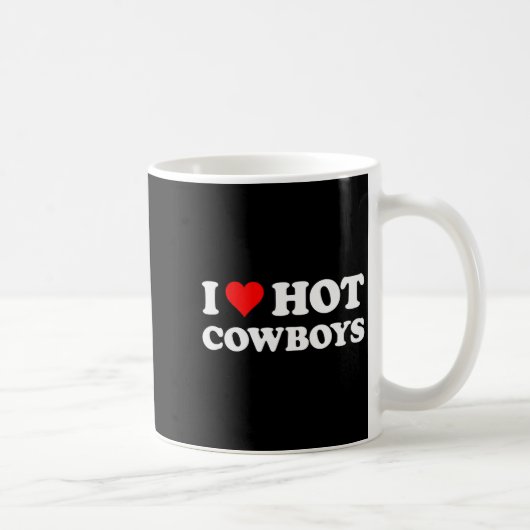 I Love Hot _ Funny Western Rodeo  Kaffeetasse (Rechts)