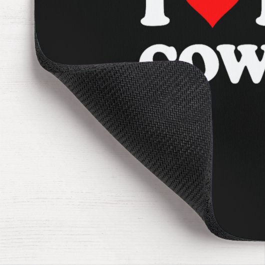 I Love Hot _ Funny Western Rodeo Mousepad (Ecke)