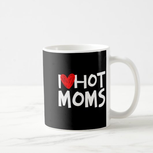I Love Hot Moms Shirt I Heart Hot Moms Premium Tri Kaffeetasse (Rechts)
