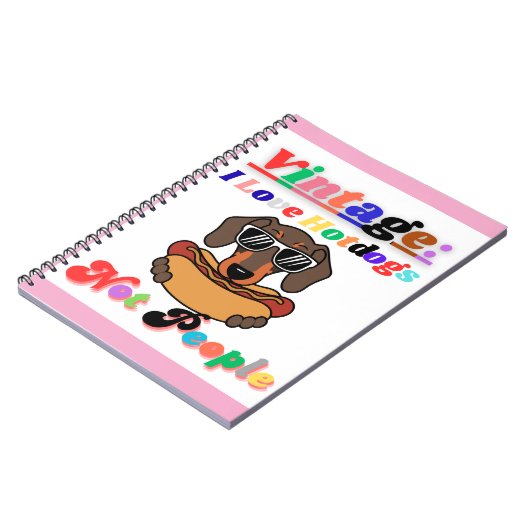 I Love Hotdogs,not People Notizblock (Linke Seite)