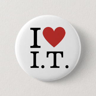 I ❤️ Love I.T. CUSTOMIZABLE Pins Button