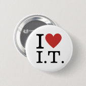 I ❤️ Love I.T. CUSTOMIZABLE Pins Button (Vorne & Hinten)