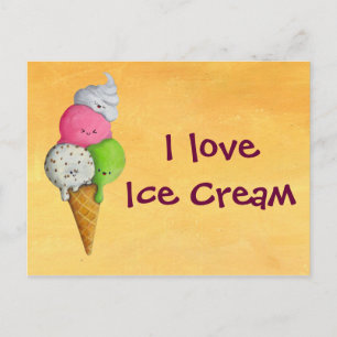 I love Ice Cream Postkarte