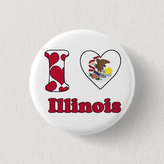 I love Illinois Button (Vorderseite)