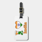 I love India Gepäckanhänger (Vorderseite vertikal)