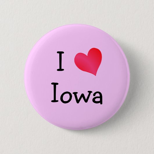 I Love Iowa Button (Vorderseite)