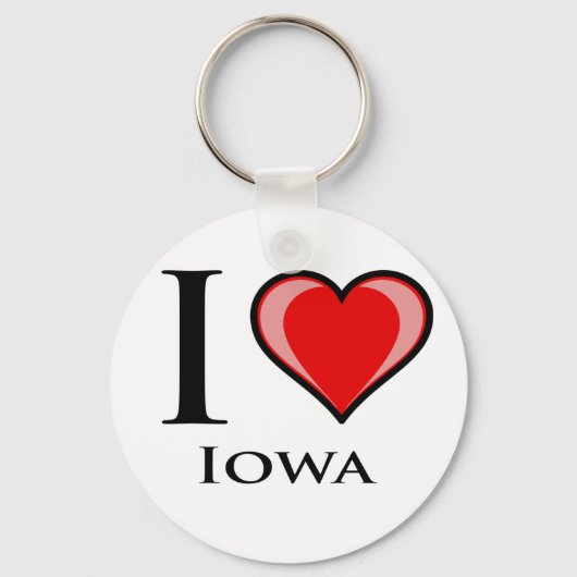 I Love Iowa Schlüsselanhänger (Vorderseite)