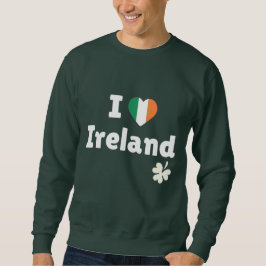 I Love Ireland - Irish Flag Heart & Shamrock Sweatshirt