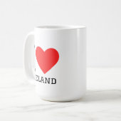 I love Ireland square sticker Kaffeetasse (Vorderseite Links)