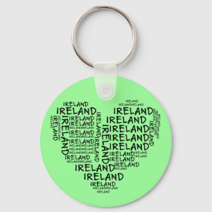 I Love Ireland With All My Heart (Symbolic Words) Schlüsselanhänger