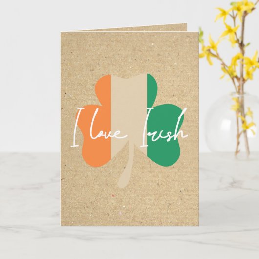 I love Irish! Karte (Gelbe Blume)
