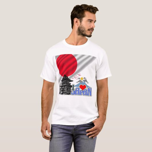 I Love Japan – Spirit of the Rising Sun T-Shirt (Vorne ganz)