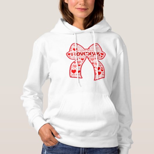 I LOVE JESUS BOWS HOODIE (Vorderseite)