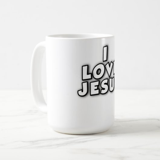I Love Jesus Kaffeetasse (Vorderseite Links)