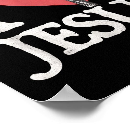 I Love Jesus Retro Christian Religious For Men Wom Poster (Ecke)