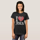 I Love Jesus Retro Christian Religious For Men Wom T-Shirt (Vorne ganz)