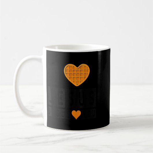 I Love Jesus Waffle Heart Jesus Loves You Funny Br Kaffeetasse (Links)