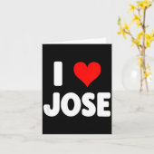 I Love Jose - Heart Karte (Gelbe Blume)