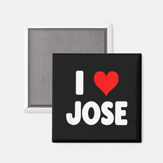 I Love Jose - Heart  Magnet (Vorderseite/Rückseite)