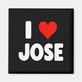 I Love Jose - Heart  Magnet (Vorne)