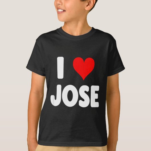 I Love Jose - Heart T-Shirt (Vorderseite)