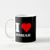 I Love Josiah I Heart Josiah Name Y2k Valentines D Kaffeetasse (Links)