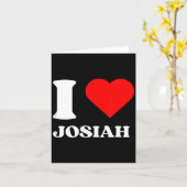 I Love Josiah I Heart Josiah Name Y2k Valentines D Karte (Gelbe Blume)