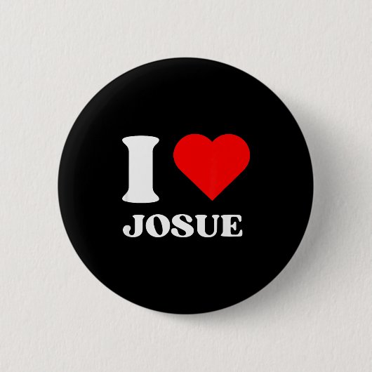 I Love Josue I Heart Josue Name Y2k Valentines Day Button (Vorderseite)