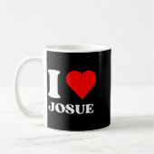 I Love Josue I Heart Josue Name Y2k Valentines Day Kaffeetasse (Links)