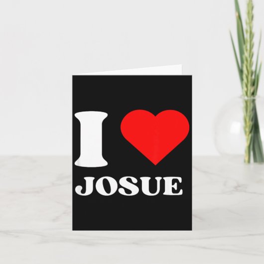 I Love Josue I Heart Josue Name Y2k Valentines Day Karte (Vorderseite)