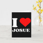 I Love Josue I Heart Josue Name Y2k Valentines Day Karte (Gelbe Blume)