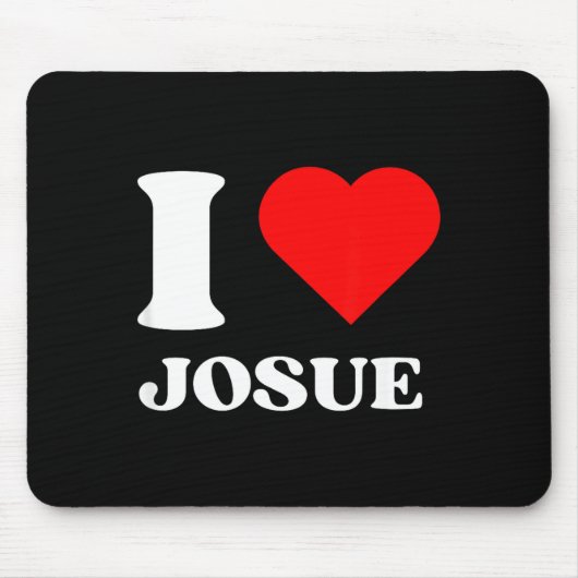 I Love Josue I Heart Josue Name Y2k Valentines Day Mousepad (Vorne)