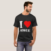 I Love Josue I Heart Josue Name Y2k Valentines Day T-Shirt (Vorne ganz)