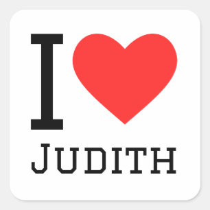 I love Judith Quadratischer Aufkleber